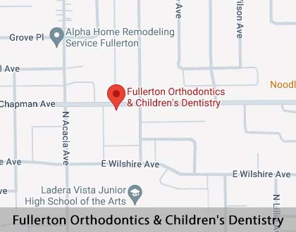 Map image for Malocclusions in Fullerton, CA